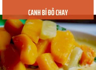 canh bí đỏ chay